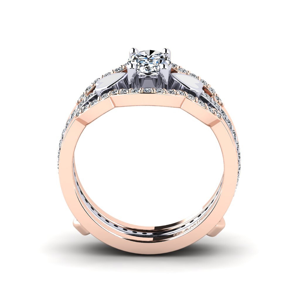 375 Rot & Weißgold Ring Vigetea - SET