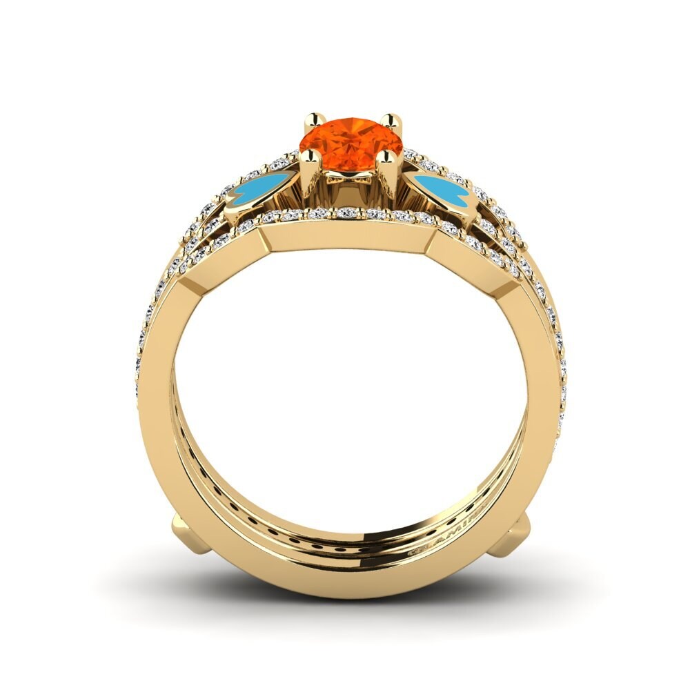 Fire Opal Ring Vigetea - SET