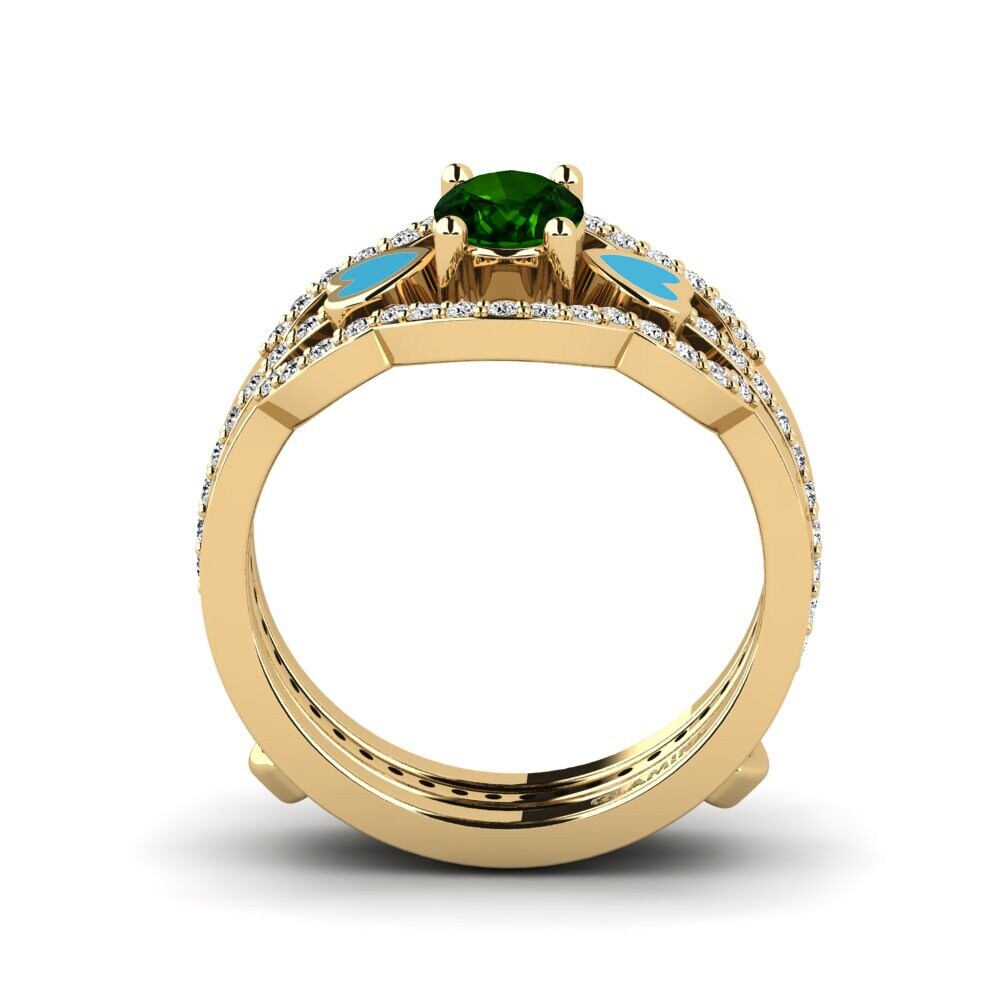 Green Tourmaline Ring Vigetea - SET
