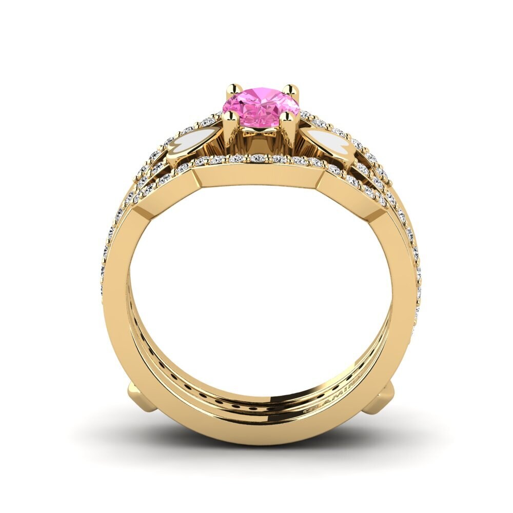 Rosa Topas Ring Vigetea - SET