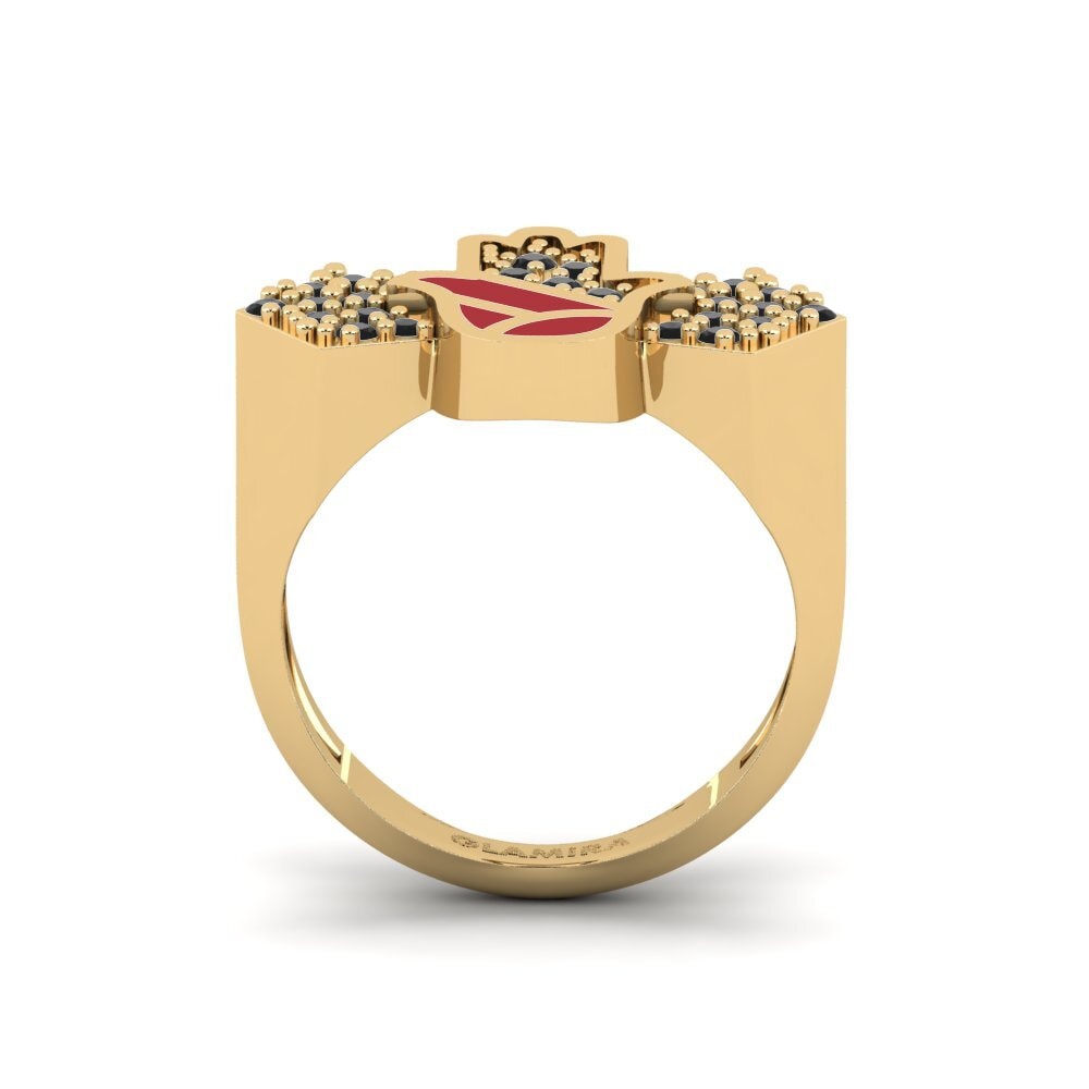 Black Diamond Pinky Ring Vikela