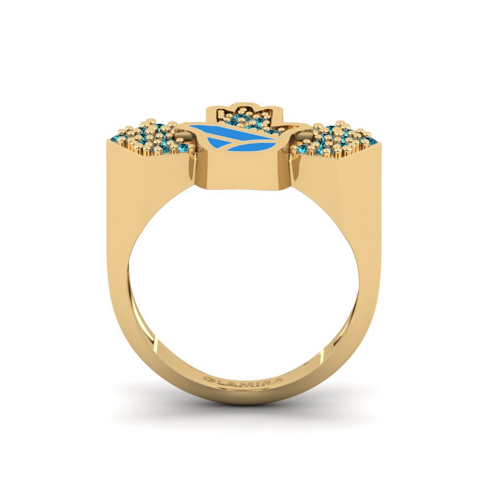 Blauer Diamant Pinker Ring Vikela