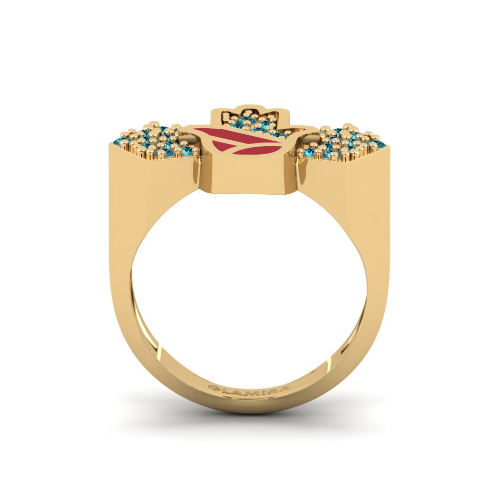 Blauer Diamant Pinker Ring Vikela
