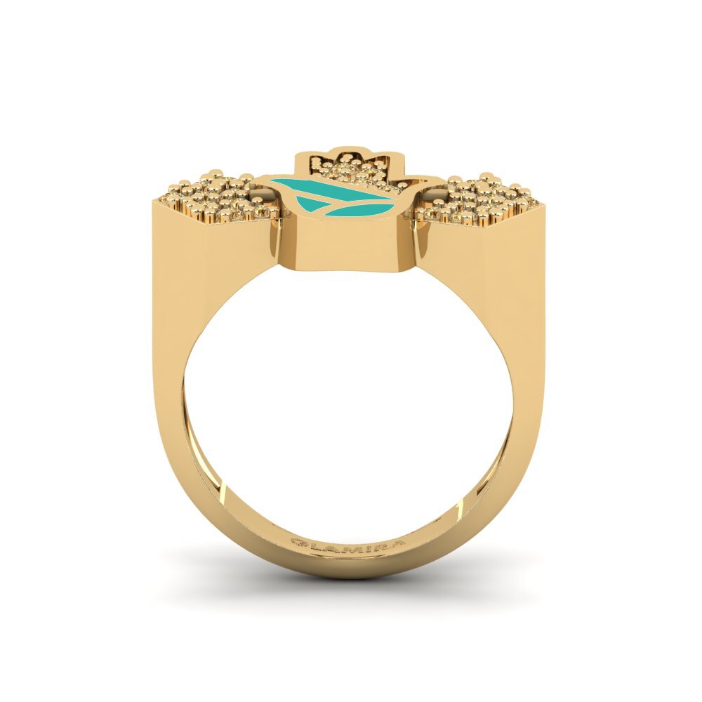 Diamante café Anillo meñique Vikela