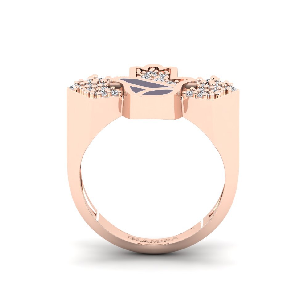 14ct Rose Gold Pinky Ring Vikela