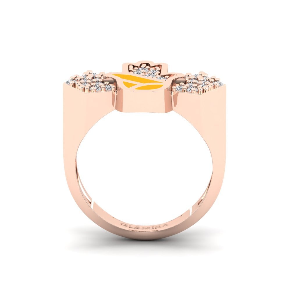14k Oro Rosa Anillo meñique Vikela