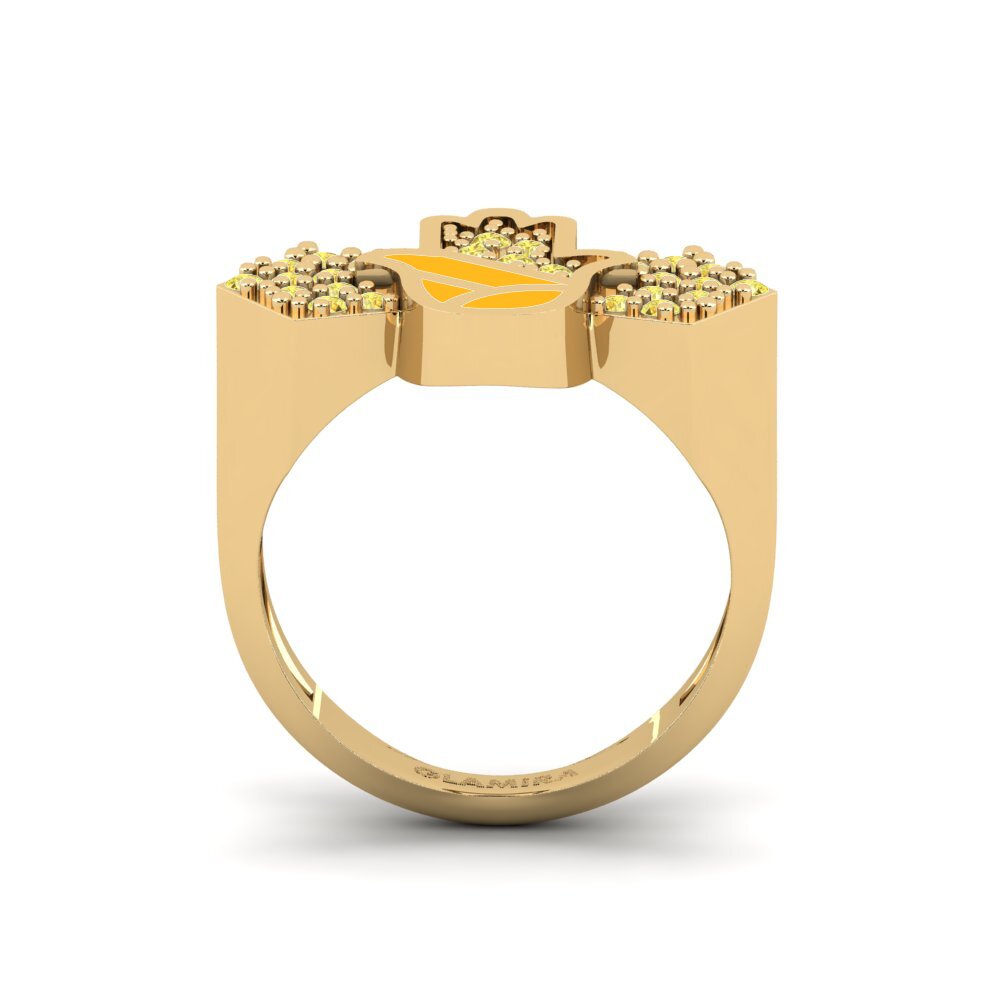 Yellow Sapphire Pinky Ring Vikela