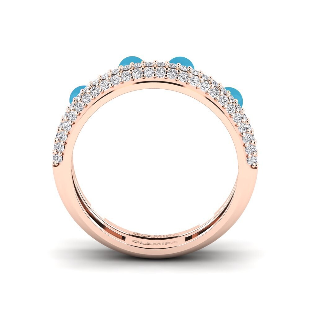 Rotgold 375 Stapelbarer Ring Vind