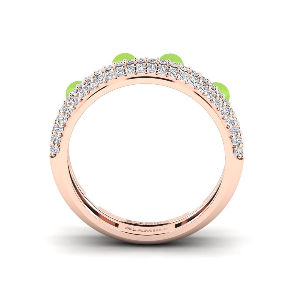 Rotgold 585 Stapelbarer Ring Vind