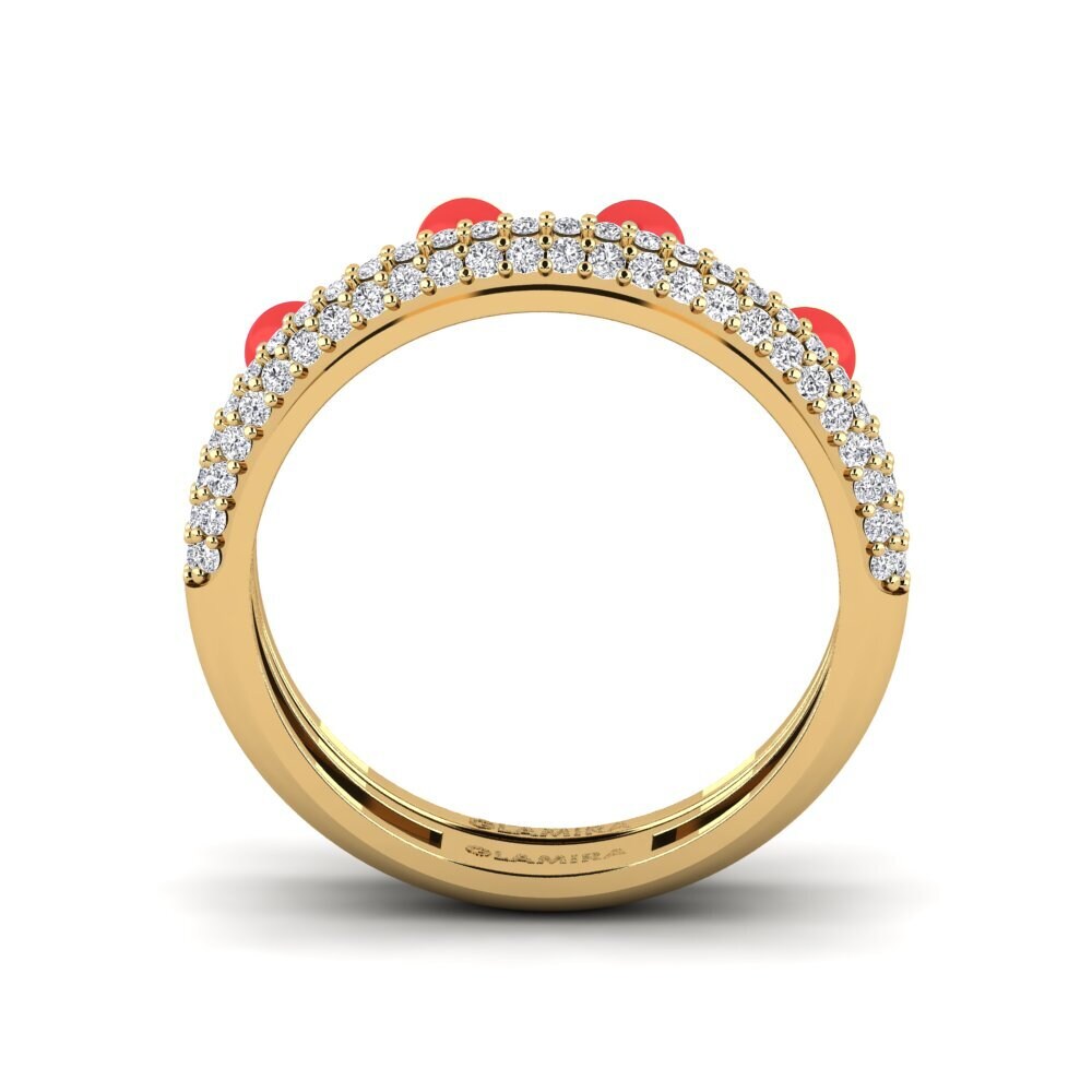 Gelbgold 585 Stapelbarer Ring Vind