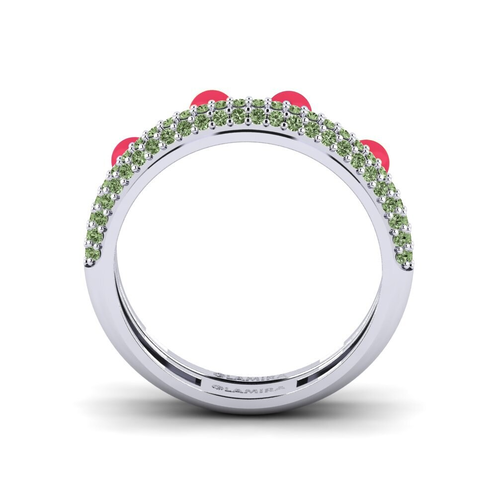 Green Diamond Stackable Ring Vind