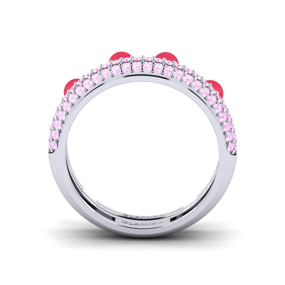 Pink Sapphire Stackable Ring Vind