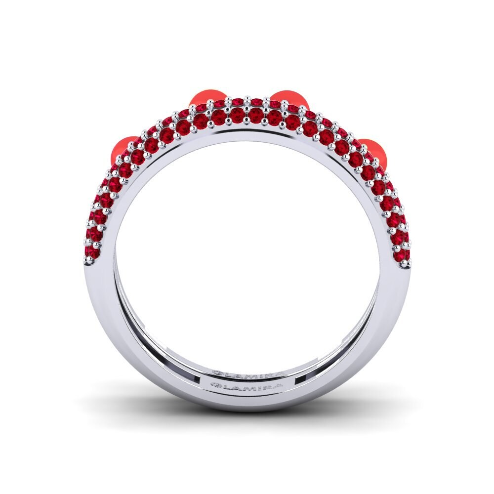 Roter Zirkonia Stapelbarer Ring Vind