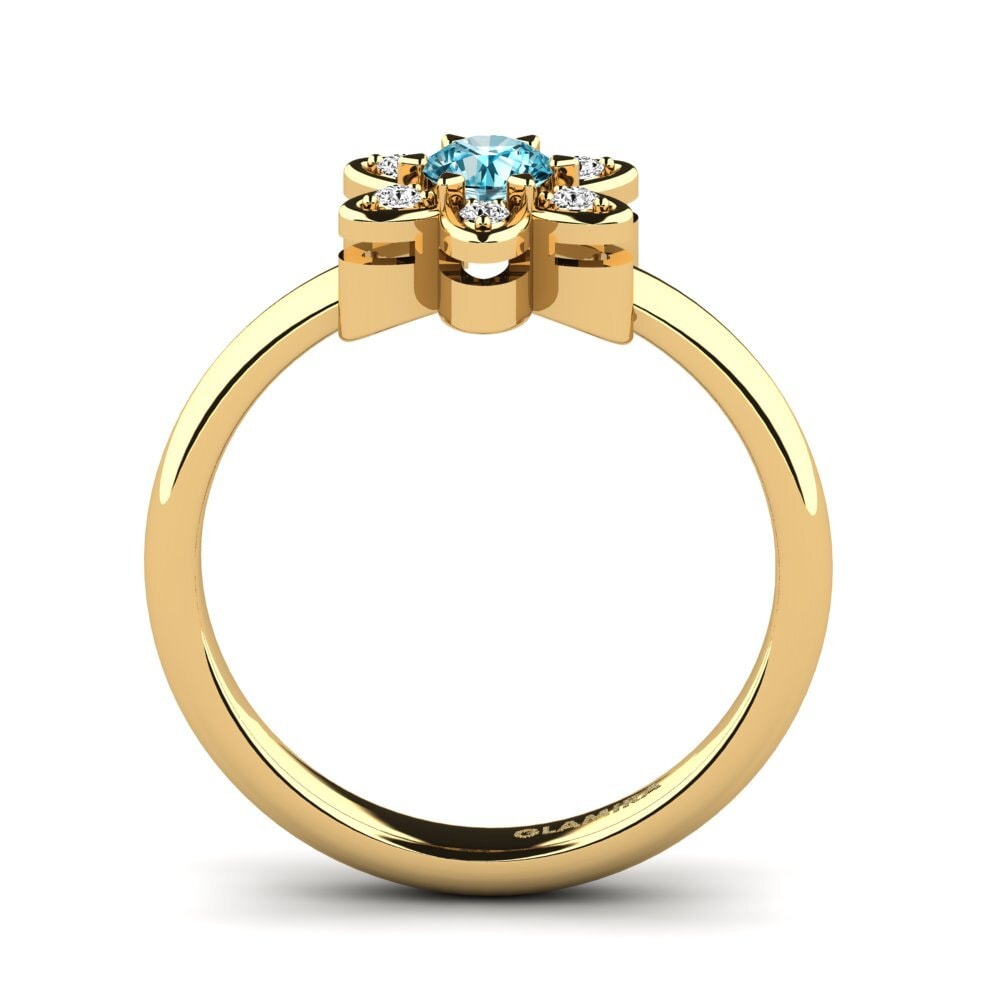 Blauer Zirkon Ring Vineux