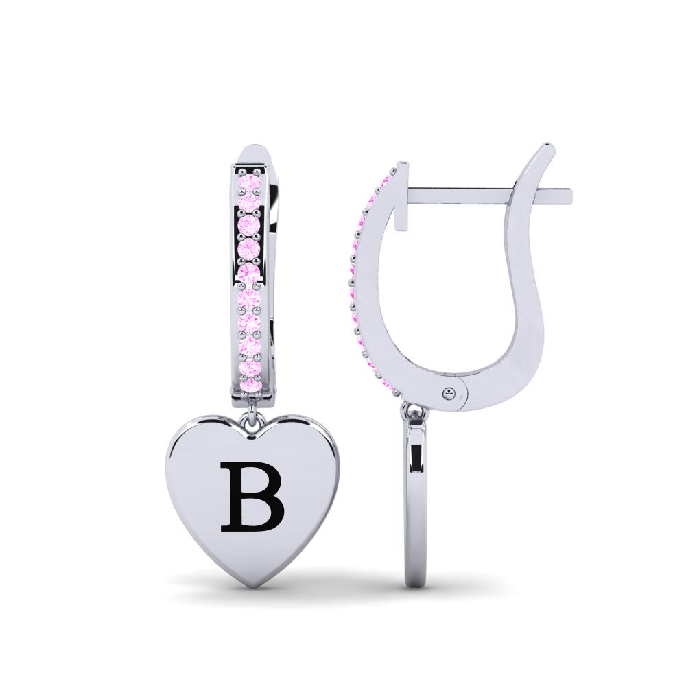 Pink Sapphire Women's Earring Vingtieme - B