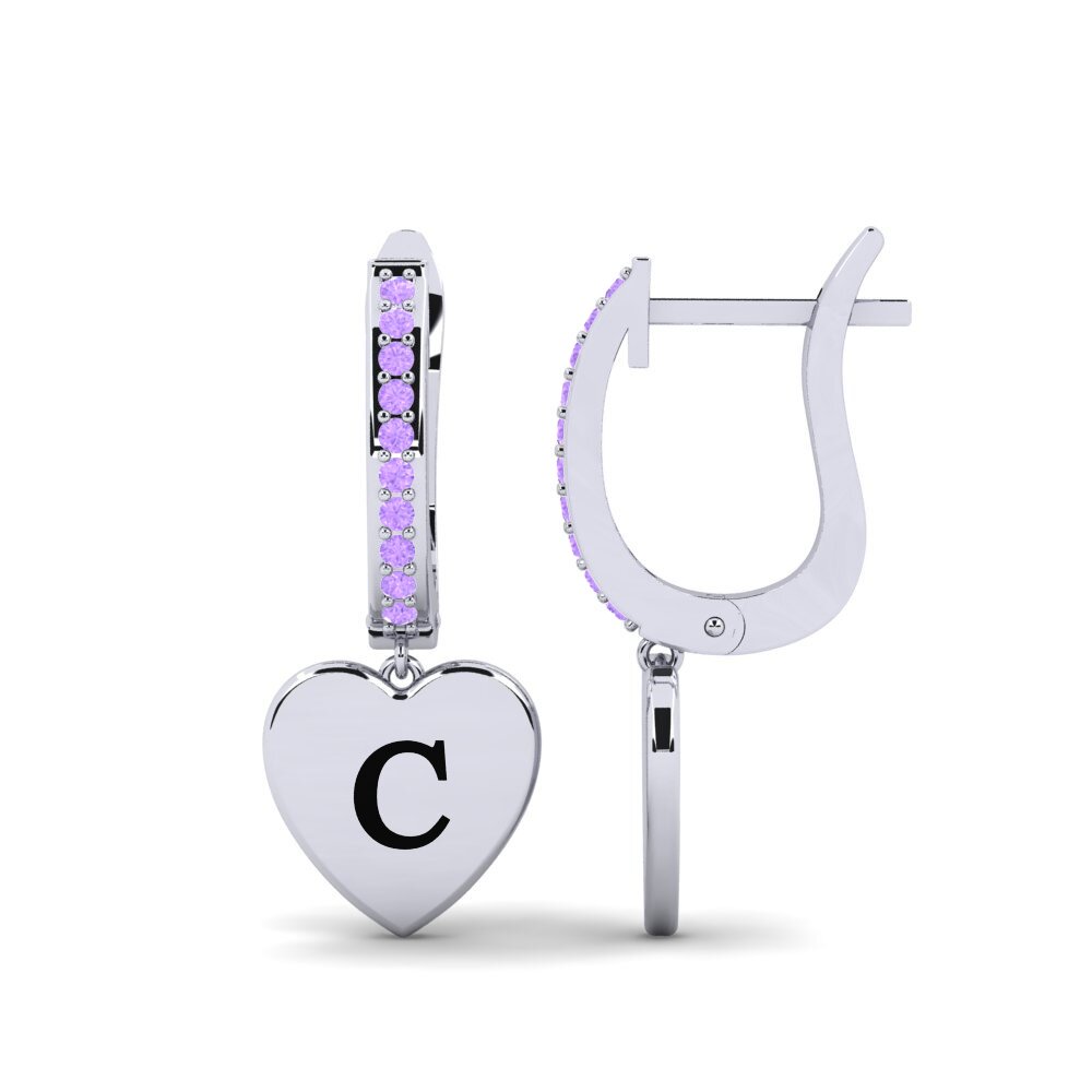 Amethyst Women's Earring Vingtieme - C