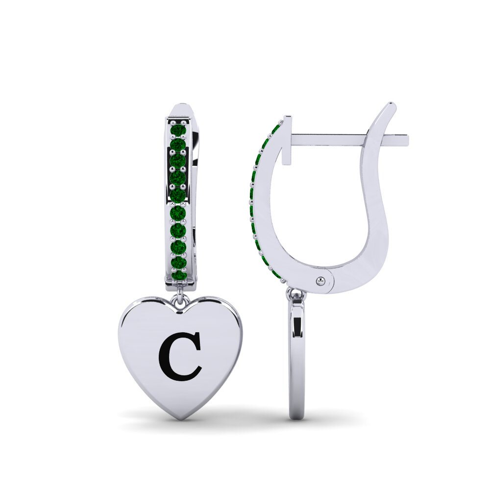 Green Zirconia Women's Earring Vingtieme - C