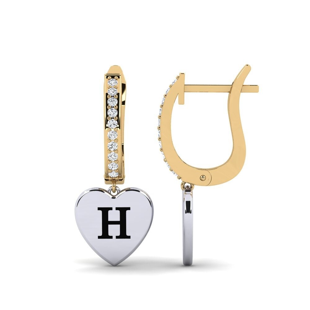 14ct Yellow & White Gold Women's Earring Vingtieme - H