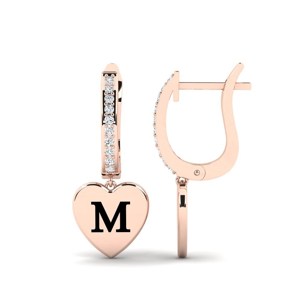 14ct Rose Gold Women's Earring Vingtieme - M