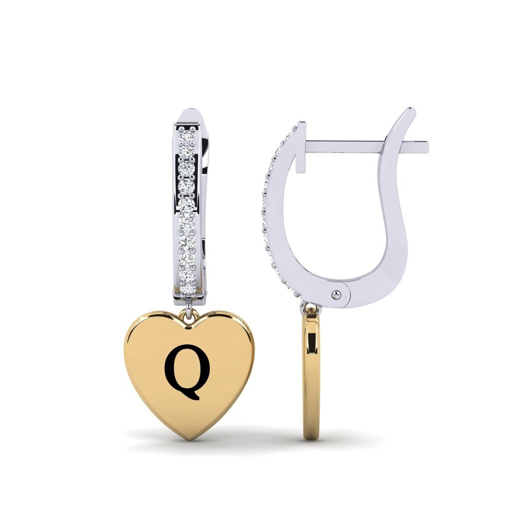 14ct White & Yellow Gold Women's Earring Vingtieme - Q