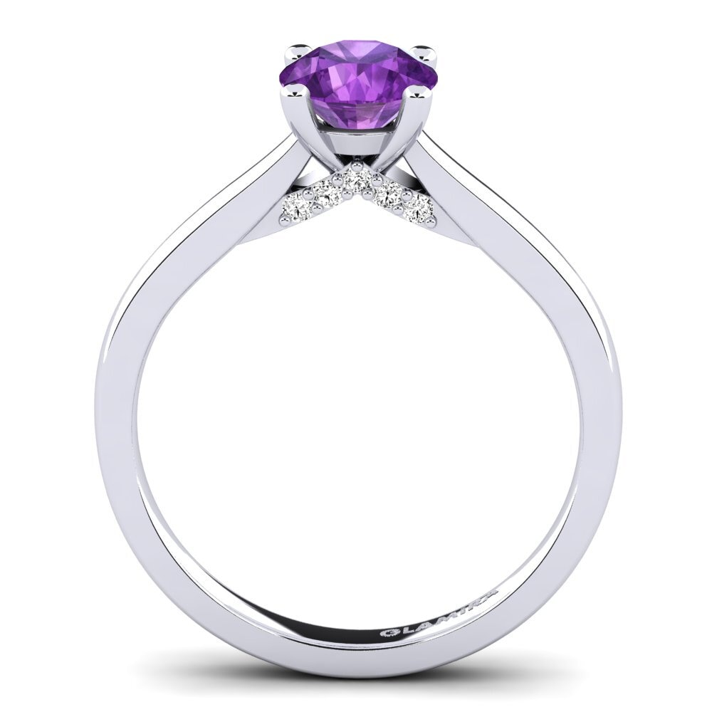Amethyst Engagement Ring Violet
