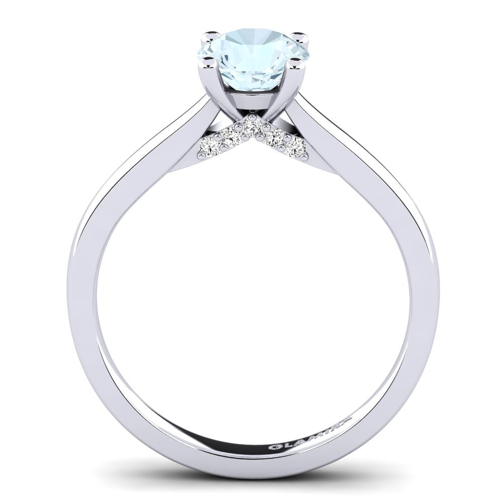 Aquamarine Engagement Ring Violet