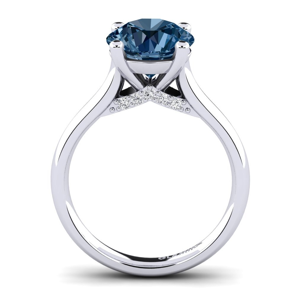 Blue Diamond Engagement Ring Violet 3.0 crt