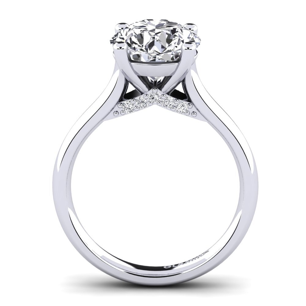 Round Engagement Ring Violet 3.0 crt