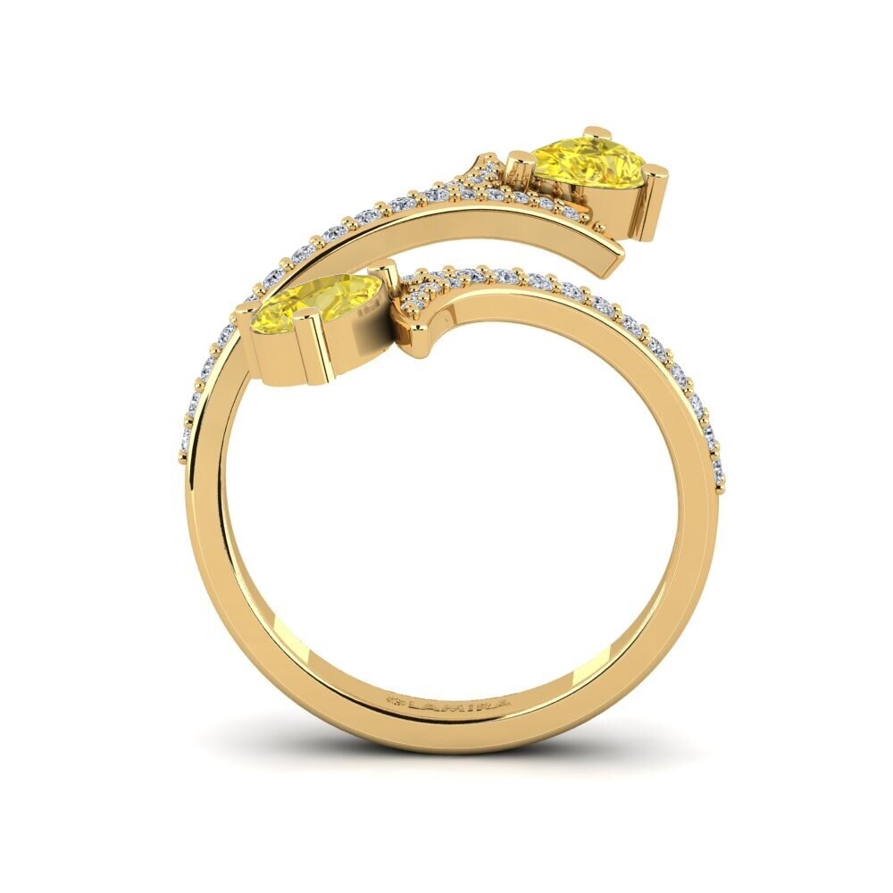 Zafiro amarillo SYLVIE Anillo Viridescent