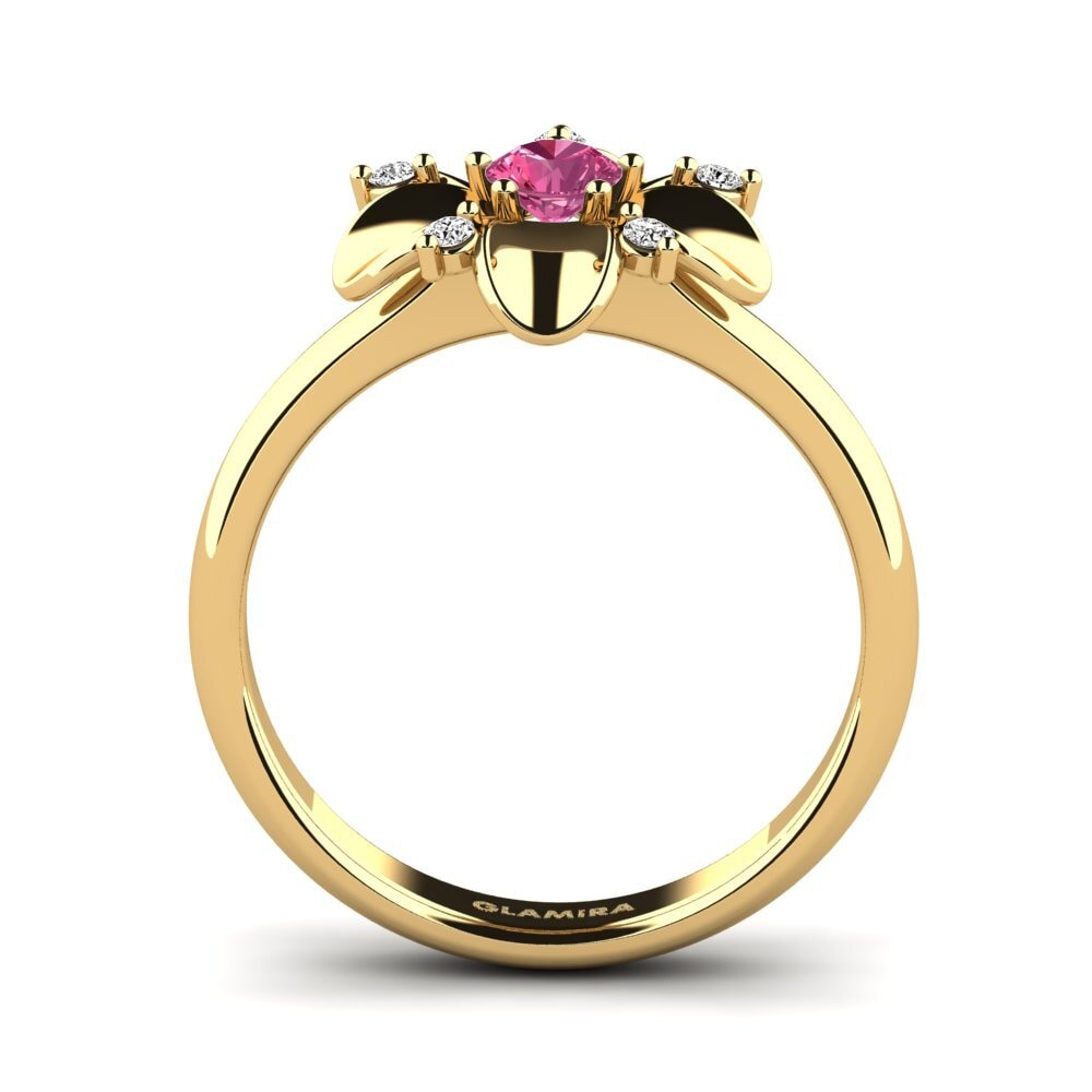 Turmalina rosa Anillo Vivillon