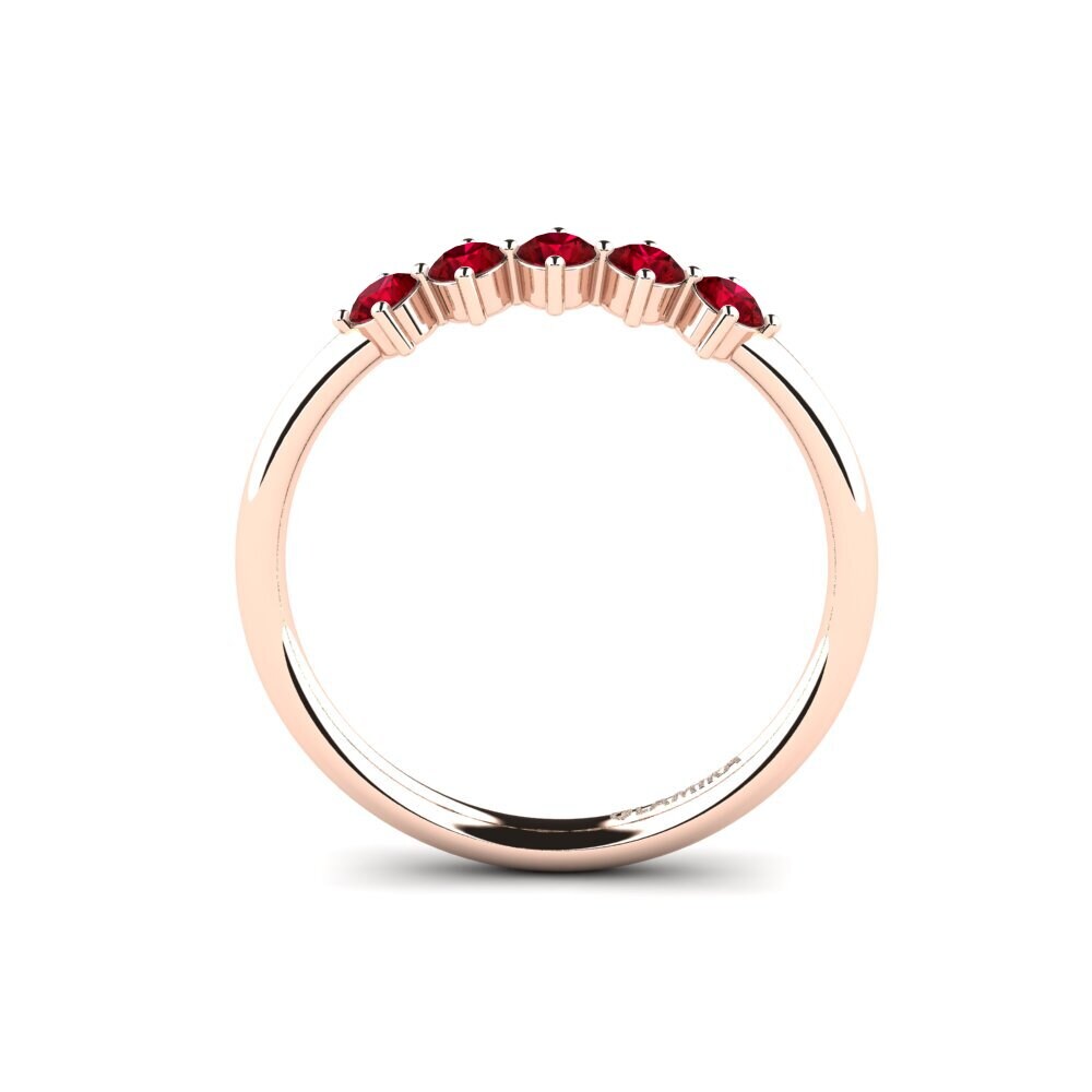 Red Zirconia Engagement Ring Viyanka