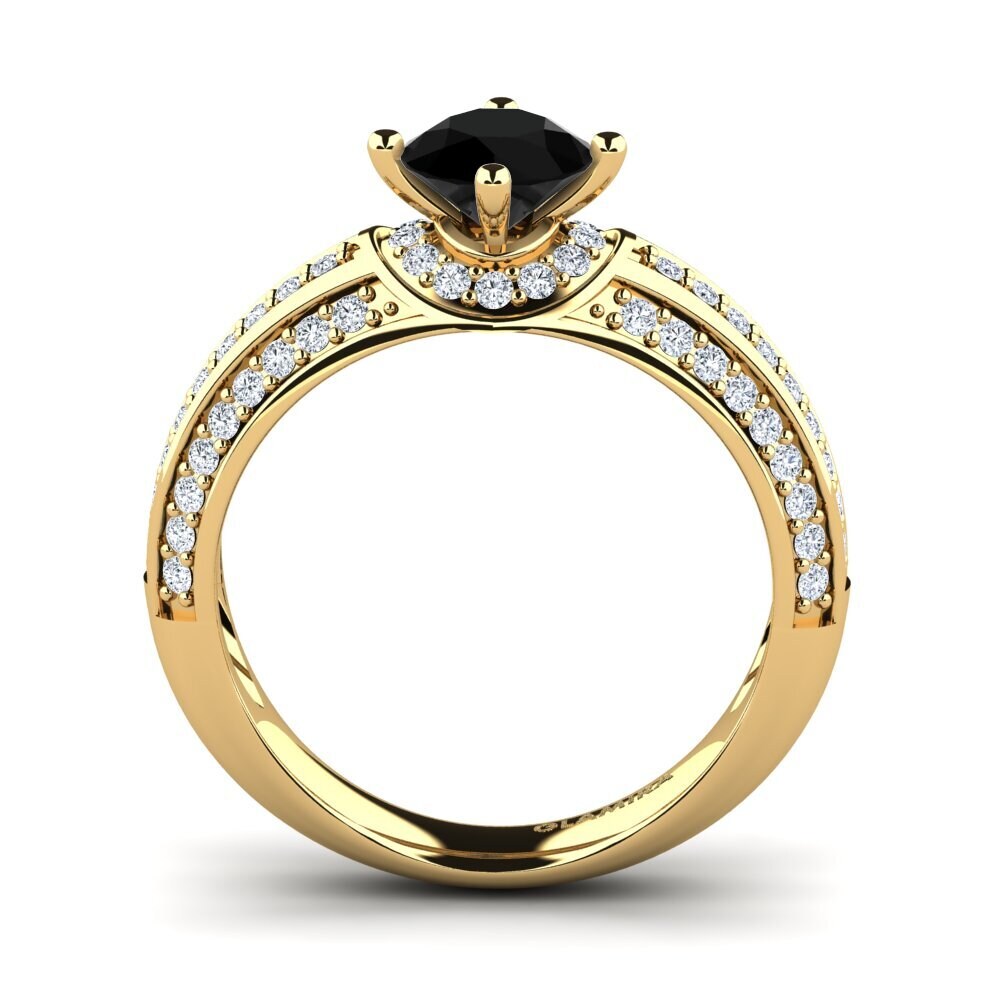 Black Diamond Engagement Ring Voileta