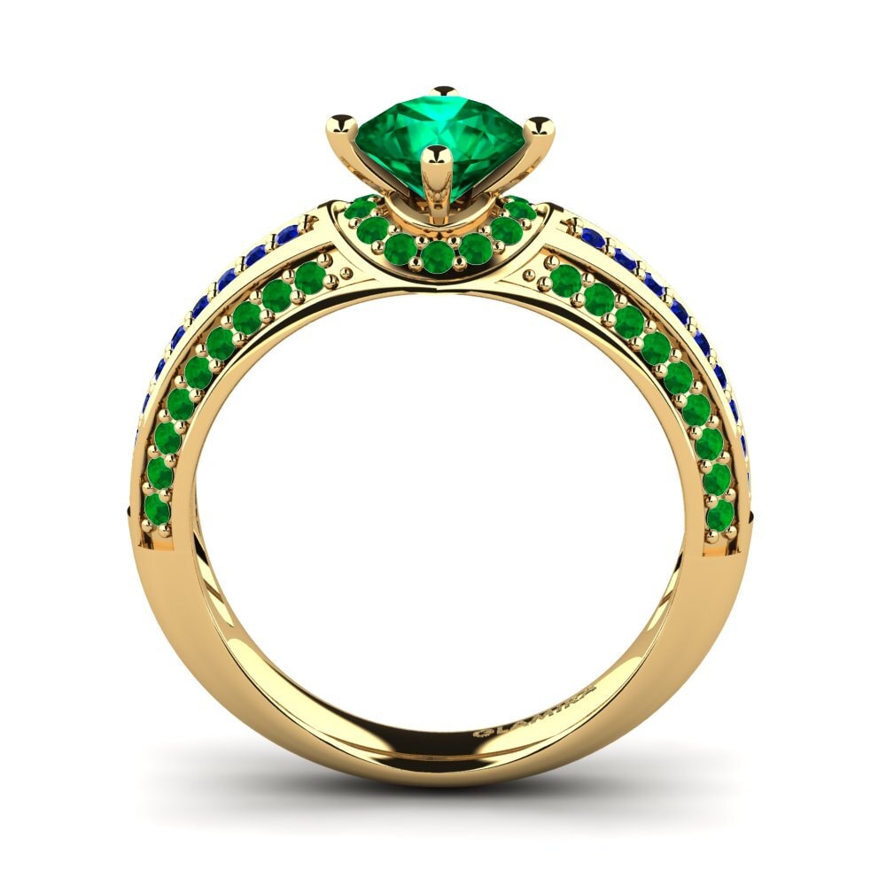 Emerald (Lab Created) Engagement Ring Voileta