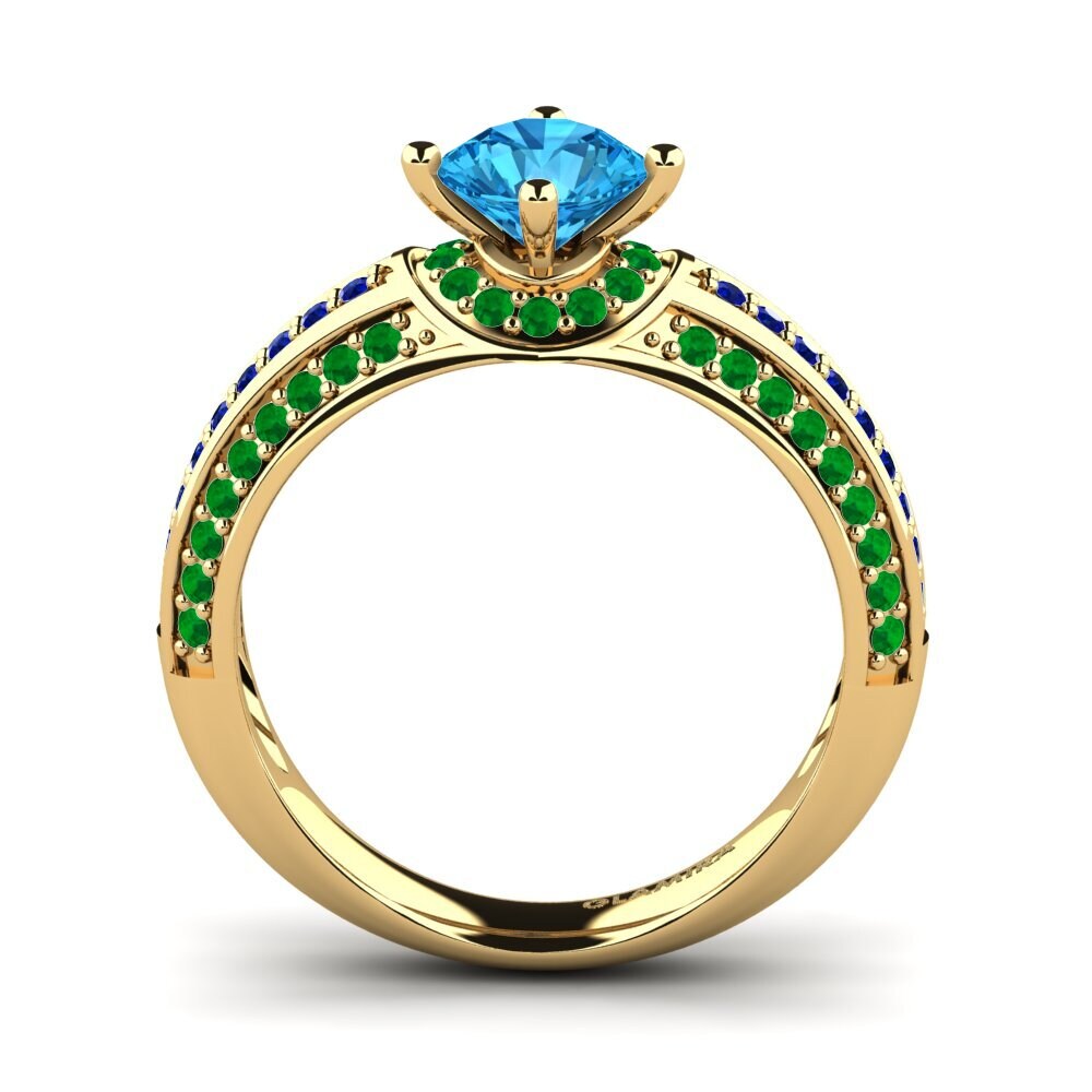 Blue Topaz Engagement Ring Voileta