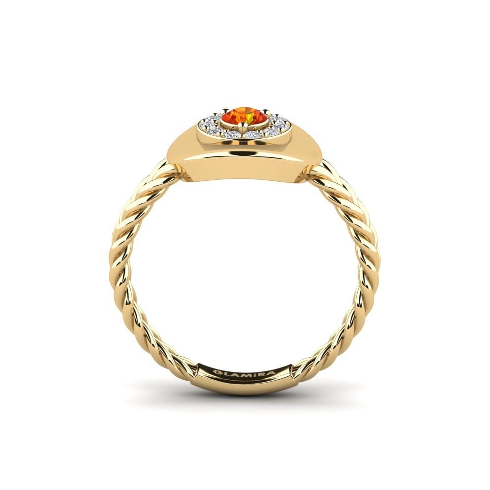 Orangefarbener Saphir Ring Vredno