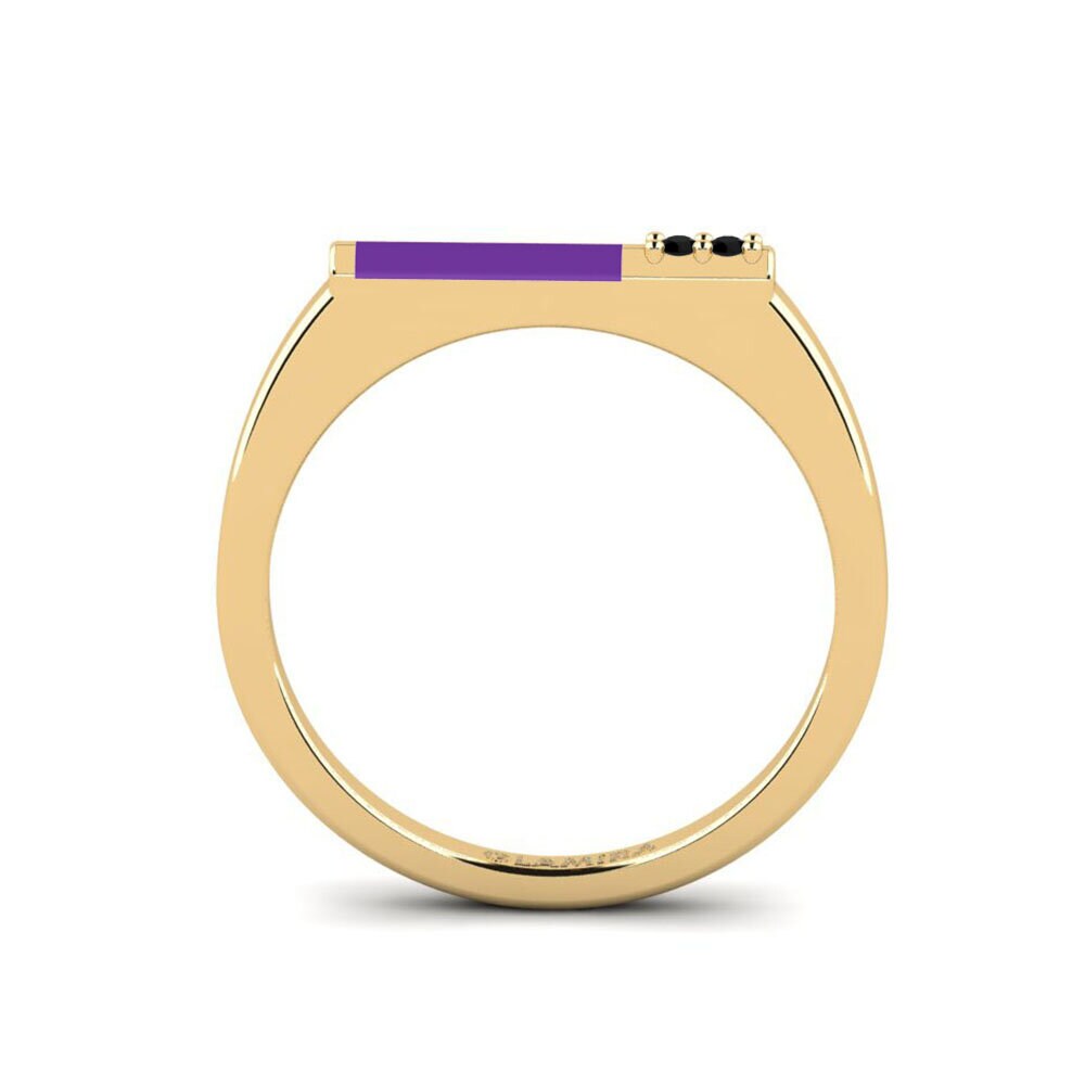 Schwarzer Diamant Pinker Ring Vryonisi