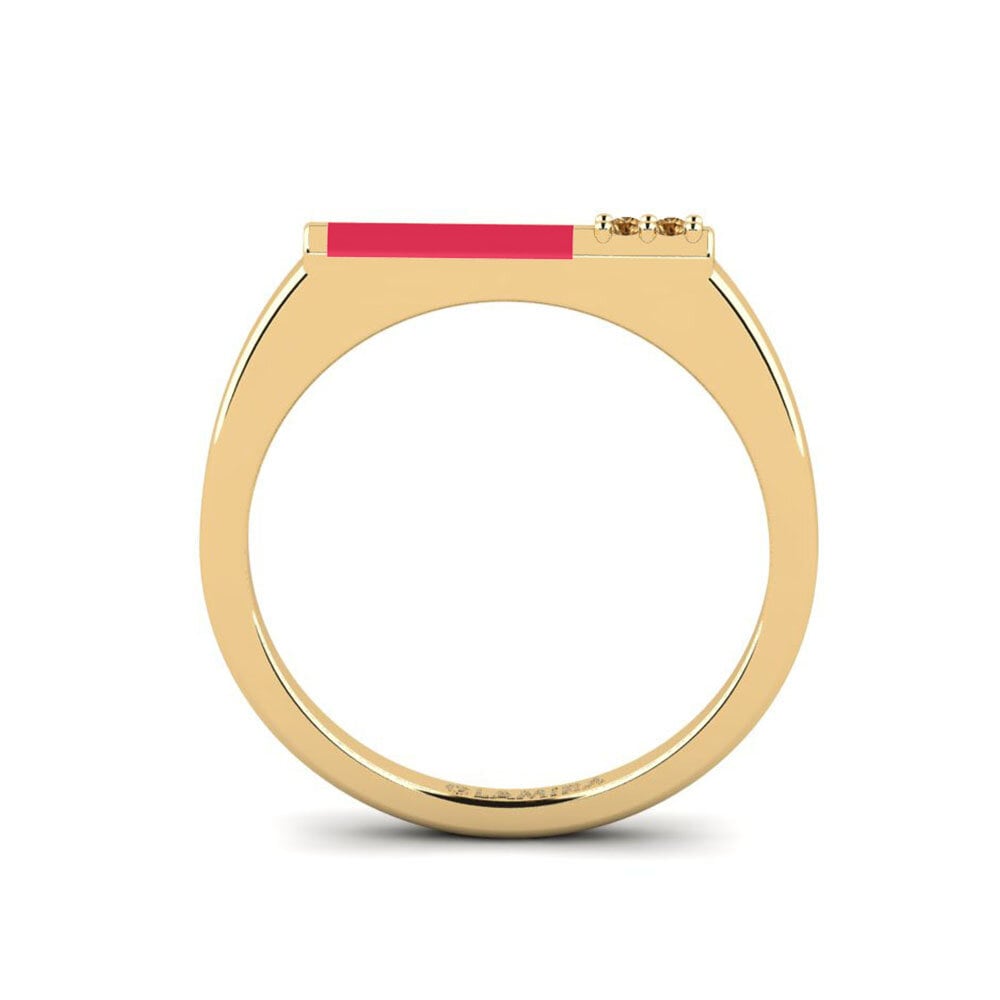 Brown Diamond Pinky Ring Vryonisi
