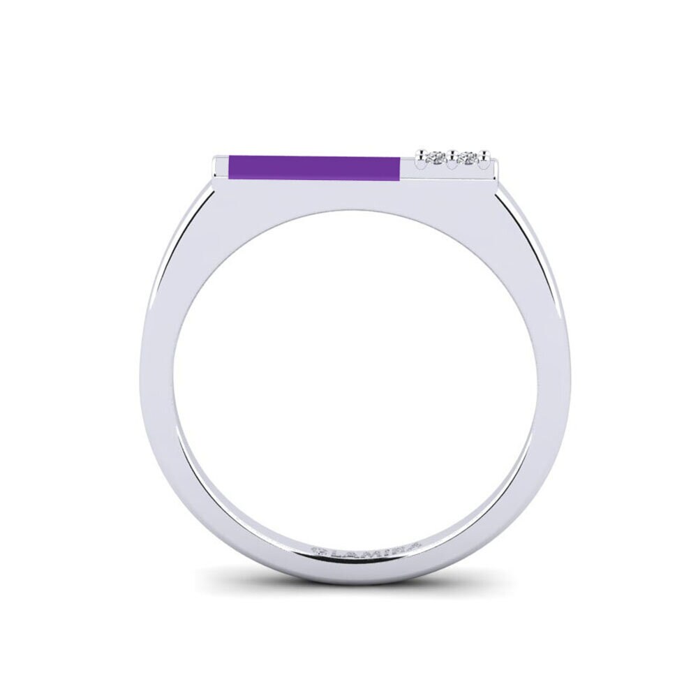 Weiß-Silber Pinker Ring Vryonisi