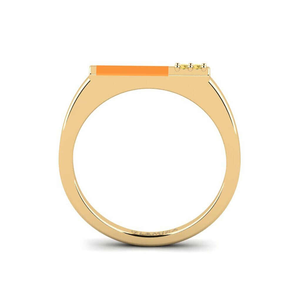 Gelber Diamant Pinker Ring Vryonisi