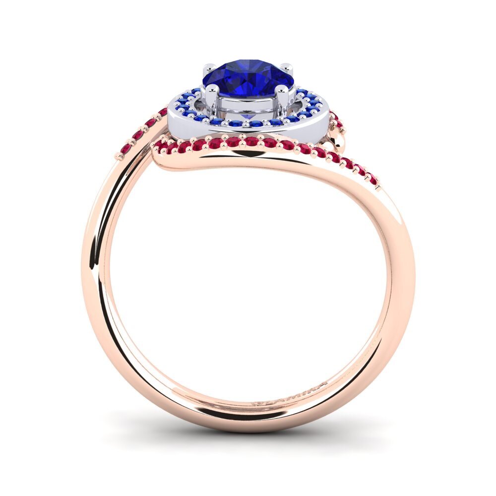 14k Rose & White Gold Engagement Ring Vulnavia