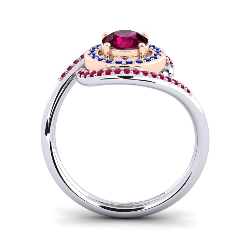 14k White & Rose Gold Engagement Ring Vulnavia
