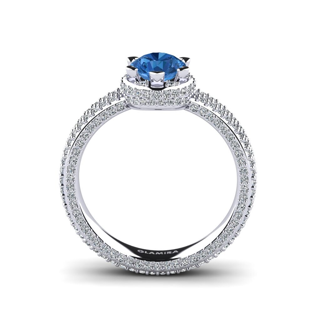 Circonita Azul Oscuro Anillo de compromiso Wailord