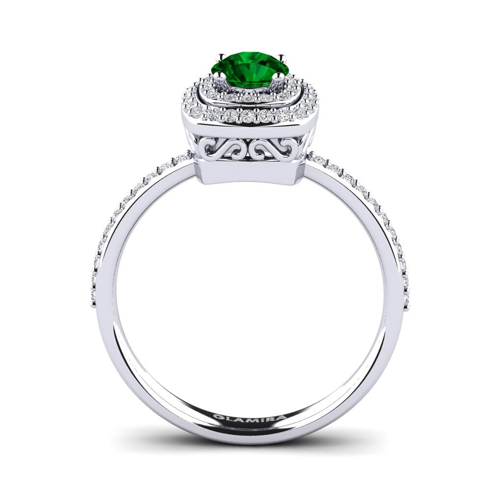 Green Zirconia Engagement Ring Wasko