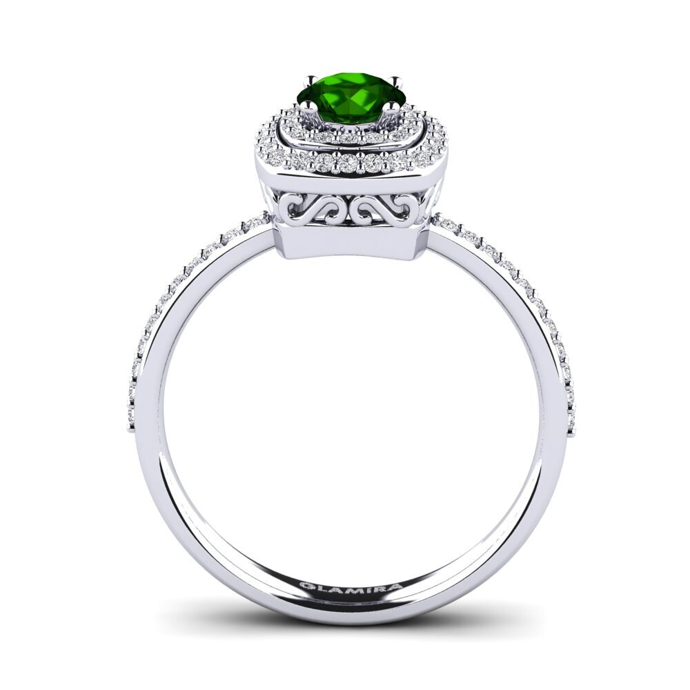 Green Tourmaline Engagement Ring Wasko
