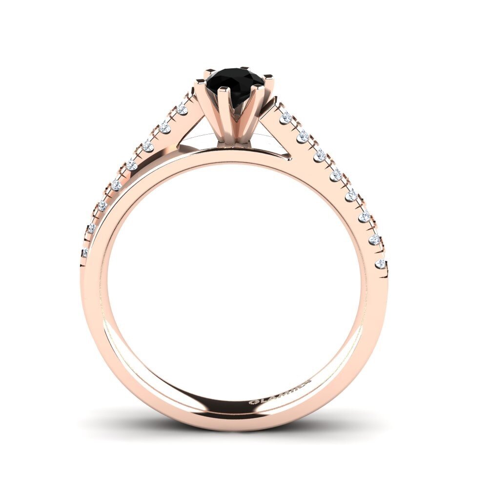 Black Onyx Engagement Ring Wesle