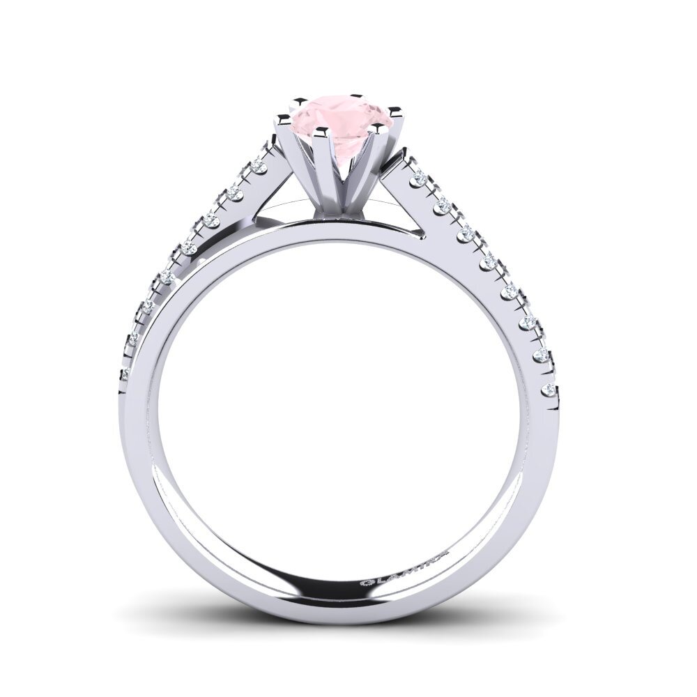 Rose Quartz Engagement Ring Wesle 0.5 crt