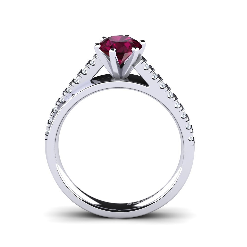 Rhodolite Garnet Engagement Ring Wesle 0.8 crt