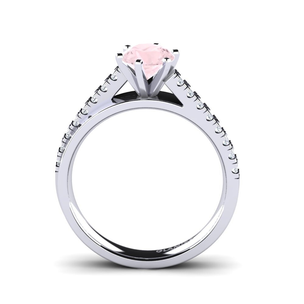 Rose Quartz Engagement Ring Wesle 0.8 crt