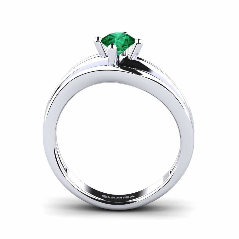 Esmeralda (creada en laboratorio) Anillo de compromiso Whismur