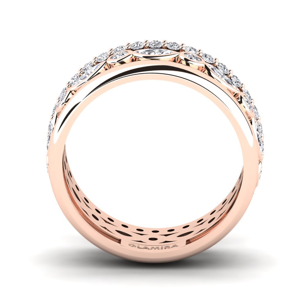14k Oro Rosa Anillo Wonderflower